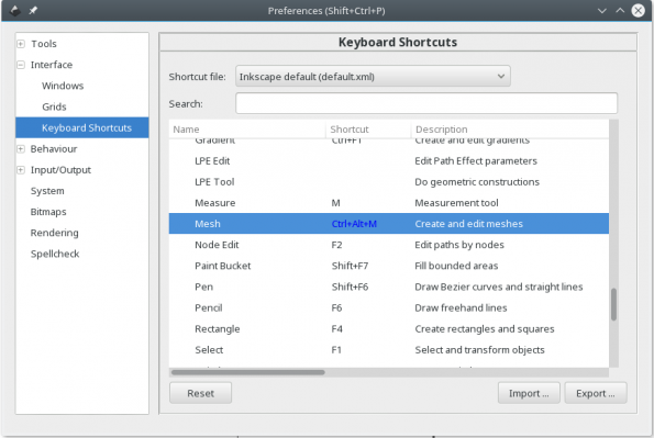  Associate a keyboard short-cut with Mesh and you'll be able to access the mesh gradient tool easily.