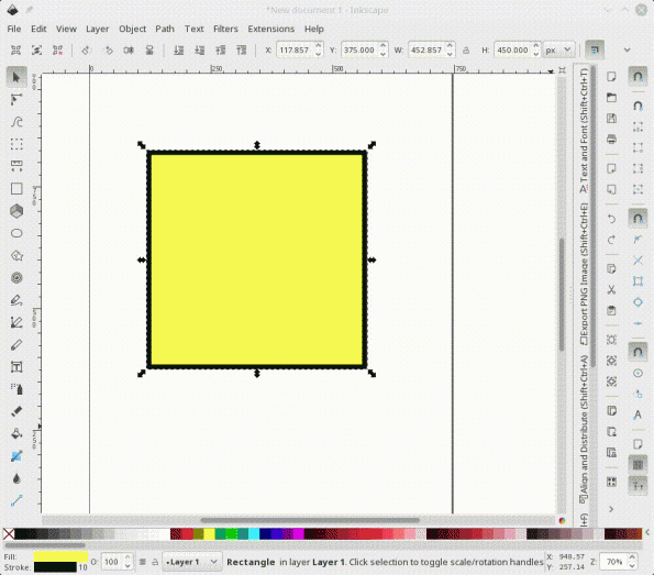 Applying a meshed gradient to an object.