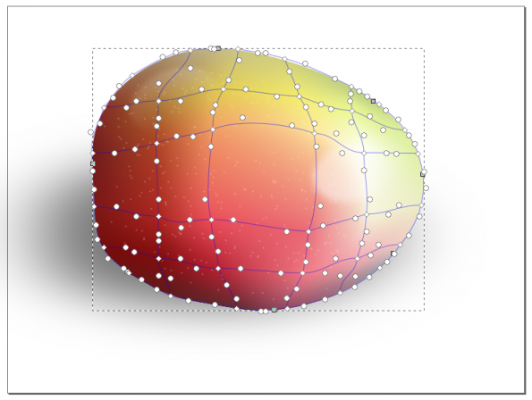 Jiggle the inner nodes and handles around to break up the grid-like pattern of colours.